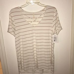 NWT Criss cross striped top